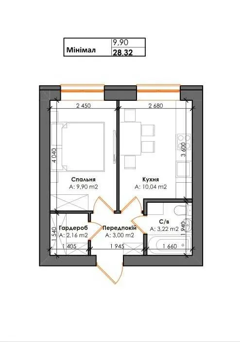 Продам 1-кімнатну квартиру, Киевская обл., Киево-Святошинский, Гатное, Інститутська